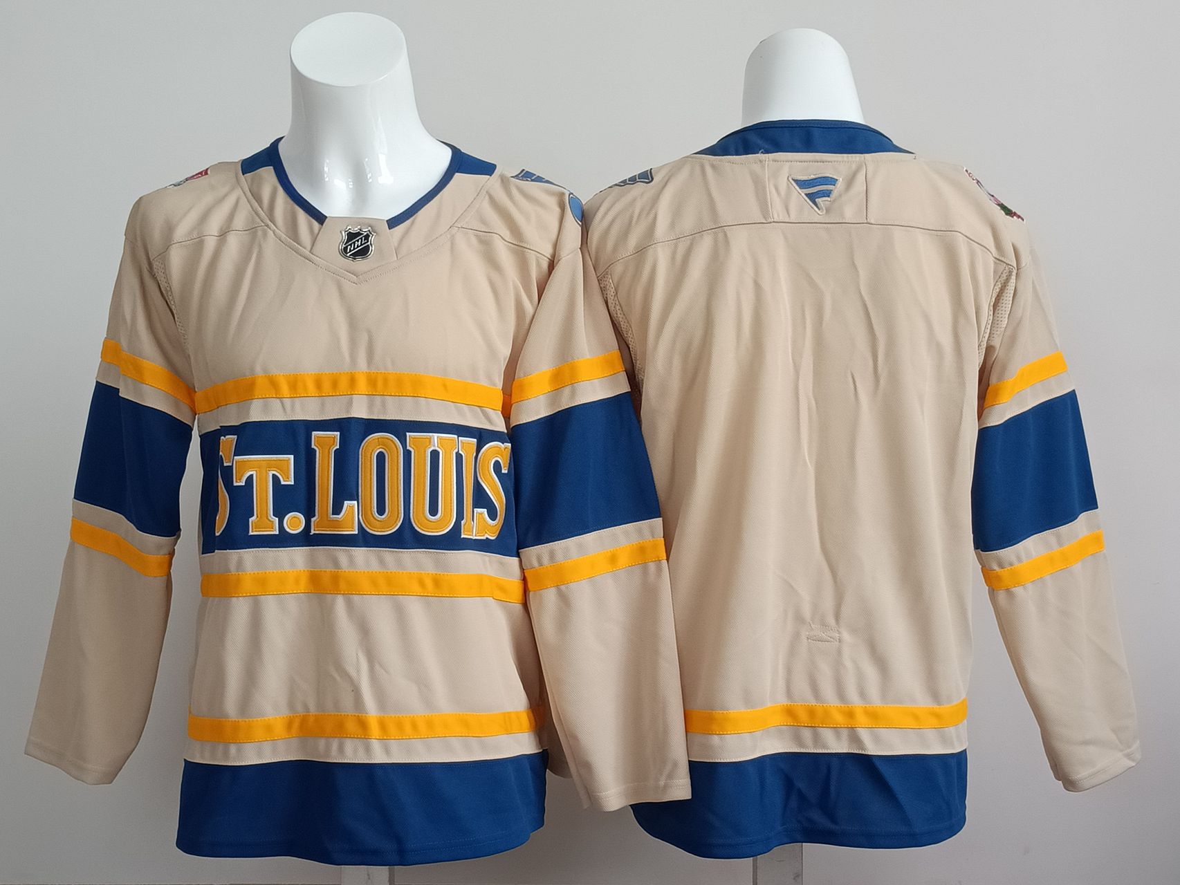 Men 2025 St.Louis Blues Blank Cream NHL Jersey style 01->florida panthers->NHL Jersey